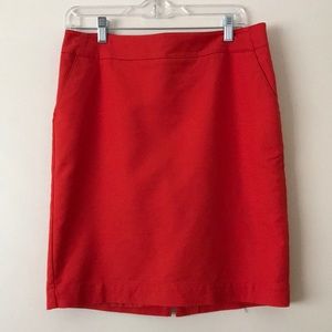 Merona orange pencil skirt with pockets